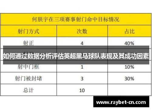 如何通过数据分析评估英超黑马球队表现及其成功因素